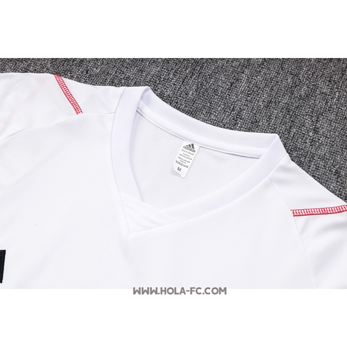 Chandal del Flamengo 2023-2024 Manga Corta Blanco - Pantalon Corto
